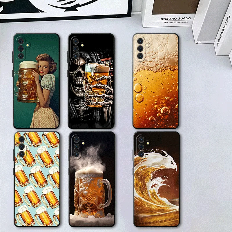 Funny Beer Bubble Summer Soft Phone Case for Samsung A17 A37 A57 A16 A26 A36 A56 A15 A25 A35 A55 A14 A24 A34 A54 A13 A23 A33 A53