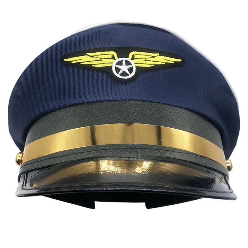 Cap Captain Hats Navy Party Costume Police Sailors Caps Captains Flight Boat Nautical Aircraft Attendant