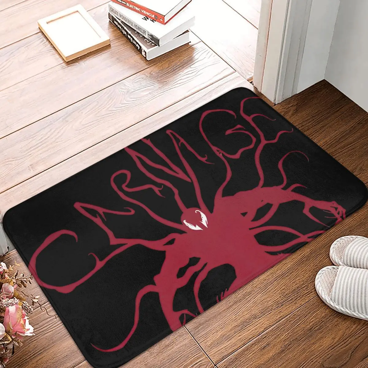 Marvel Venom Non-slip Doormat Bath Mat Red Floor Carpet Entrance Door Rug Bedroom Decorative