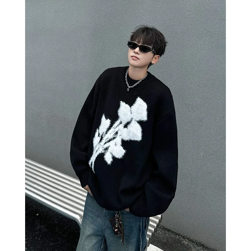 [OIMG] High End Sweater Men's Winter Lazy Style Couple Mink Plush Knit Sweater