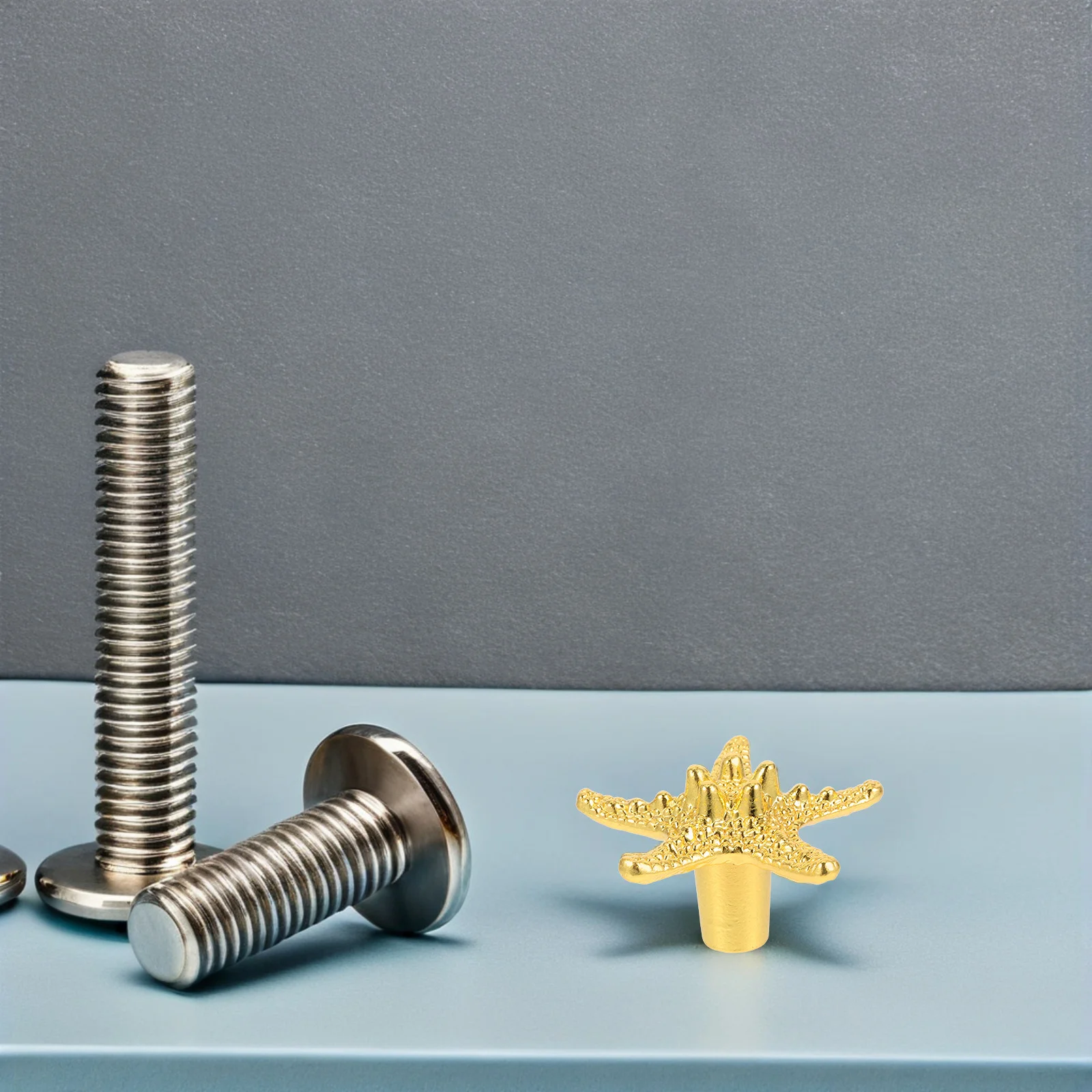 

4Pcs Modern Drawer Knobs Star Style Zinc Alloy Pulls for Kitchen Cabinets Dressers Furniture Easy Install Home Upgrade