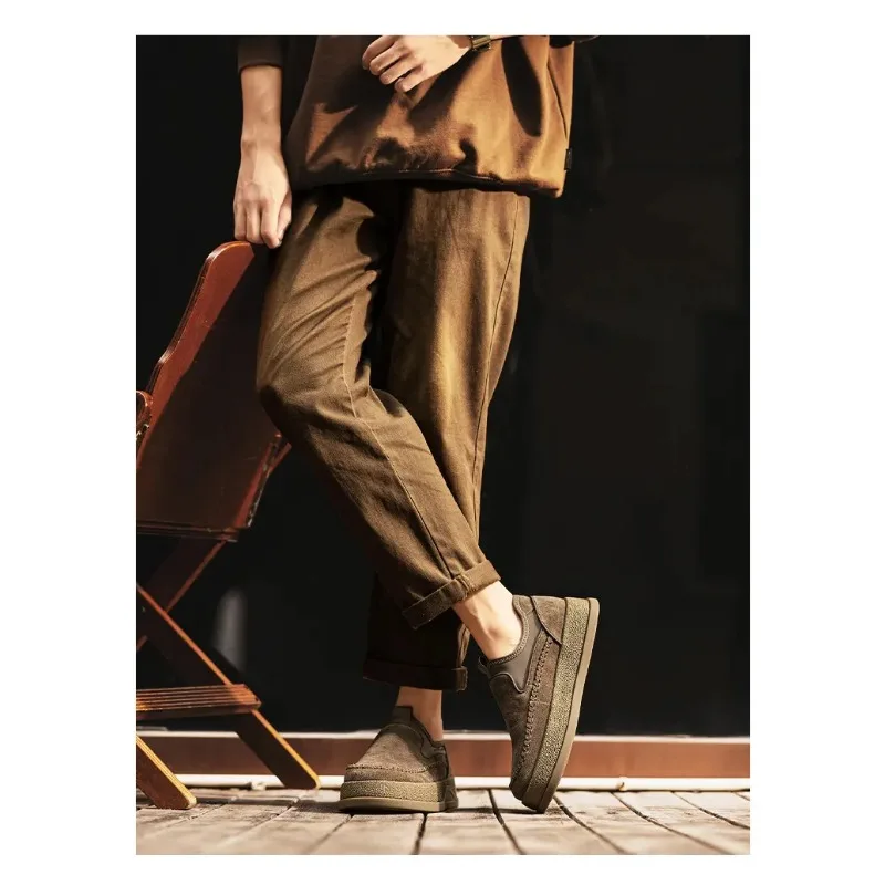 

Men's Leather Soft Soled Business Casual Comfortable Non Slip Fashionable and Versatile Men's One Foot Shoes Men's Loafers