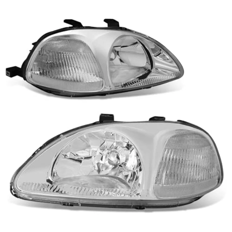 

Комплект фар, совместимый с Honda Civic 1996-1998 годов выпуска, для водительской и пассажирской стороны, галогенные фары, замена HO250211