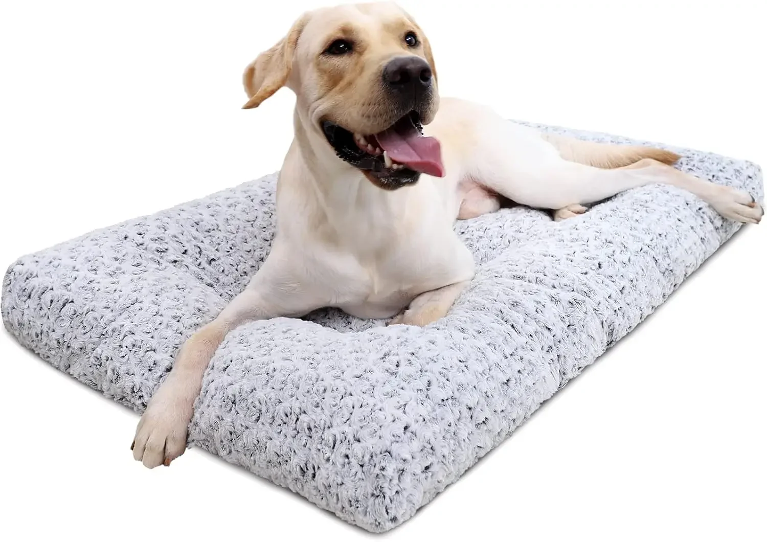 Washable Dog Bed Deluxe Plush Dog Crate Beds Fulffy Comfy Kennel Pad Anti-Slip Pet Sleeping Mat for Large, Jumbo, Medium,