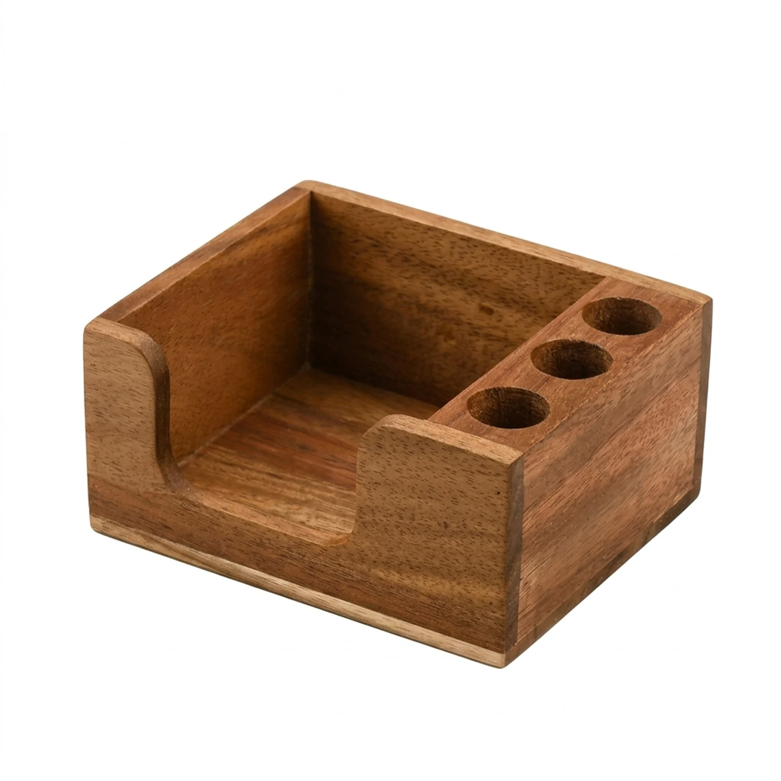 Wooden Office Storage Box Durable Desk Organizer Stationery Holder Office Study Home Workspace Notes Card Sundries Finishing Box