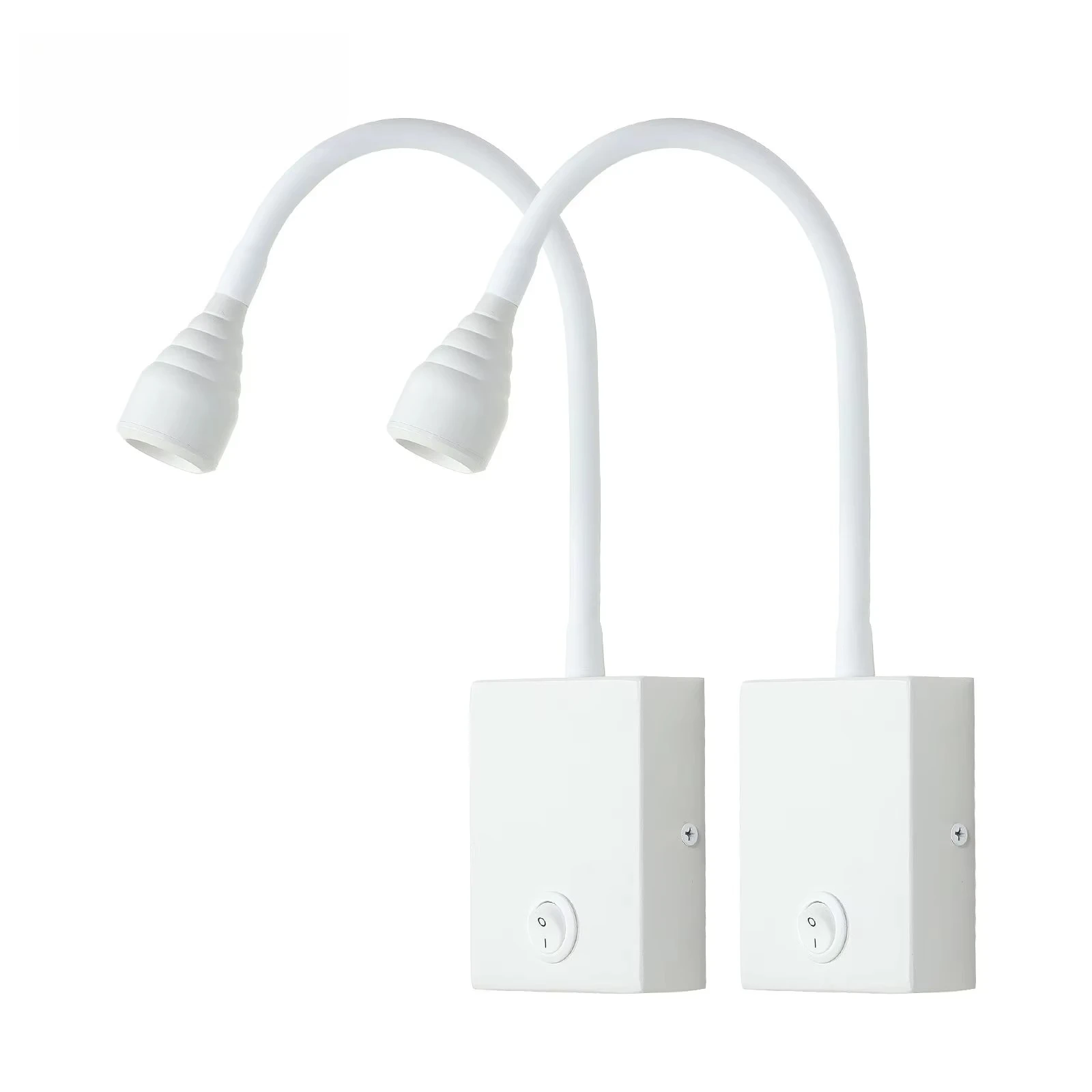 

2PCS AC85-265V 3W COB Wall Lamp Knob Switch Modern Bedroom Bedside Lamp White Light Body 360° Degree Angle Adjustable Wall Light