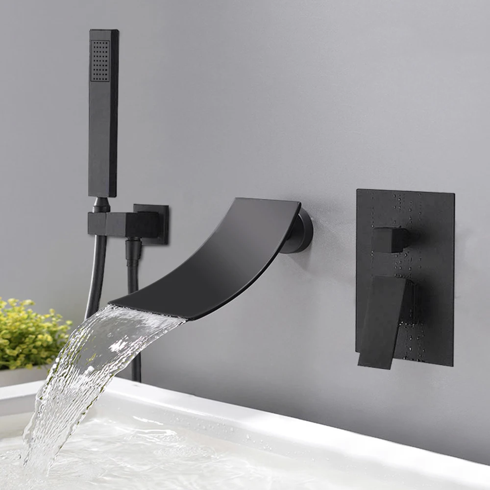 Cascade à montage mural, accessoires HOAccessrespiration, Robinetterie de baignoire incluse