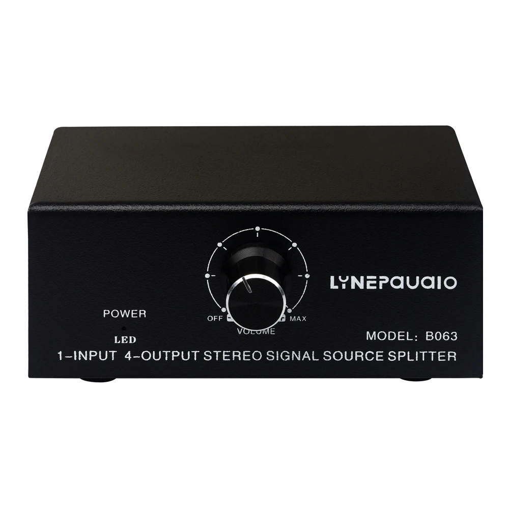 1 In 4 Out Audio Signal Distributor RCA Interface Lossless Output