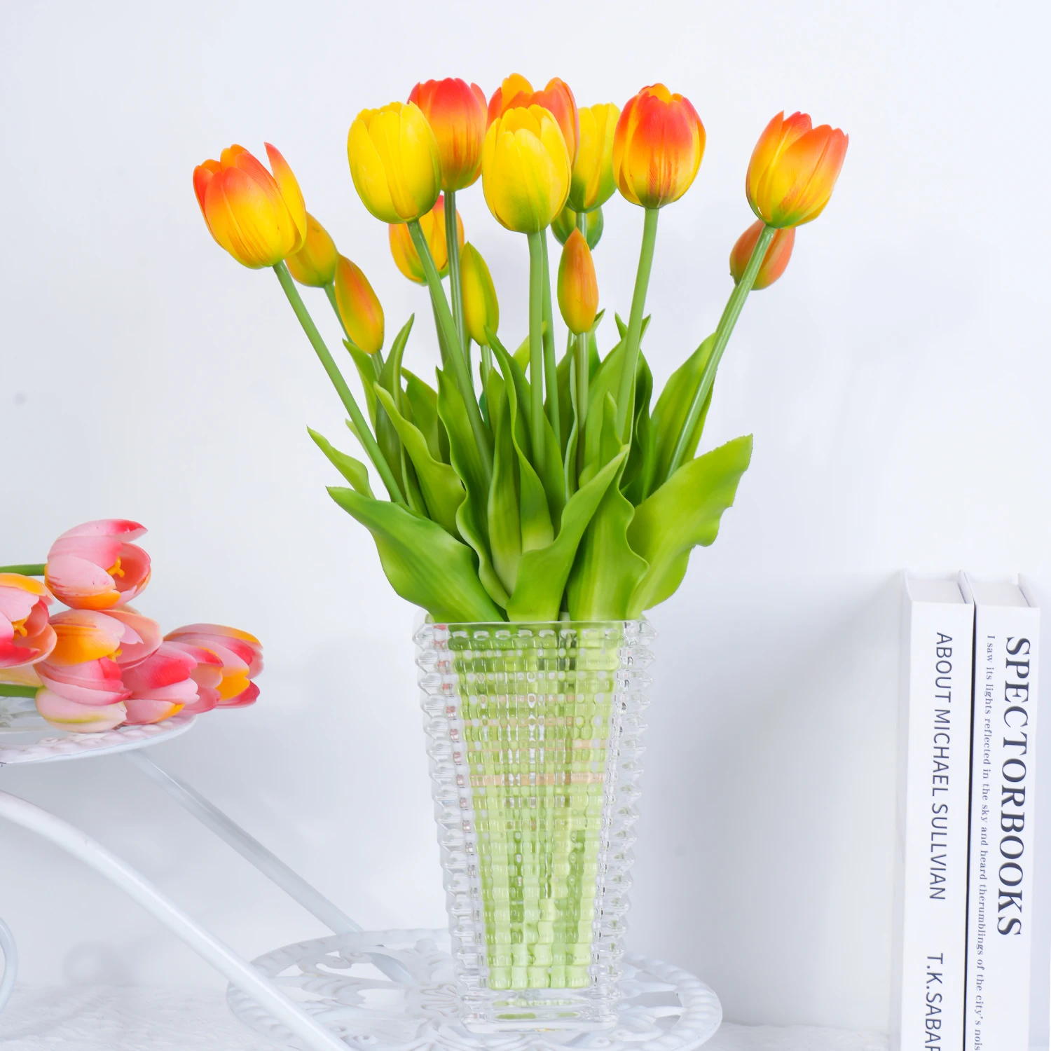 Silicone Tulip Bouquet Real Touch Flower Decoration Artificial Flowers Home Living Room Wedding Decoration Flower Arrangement