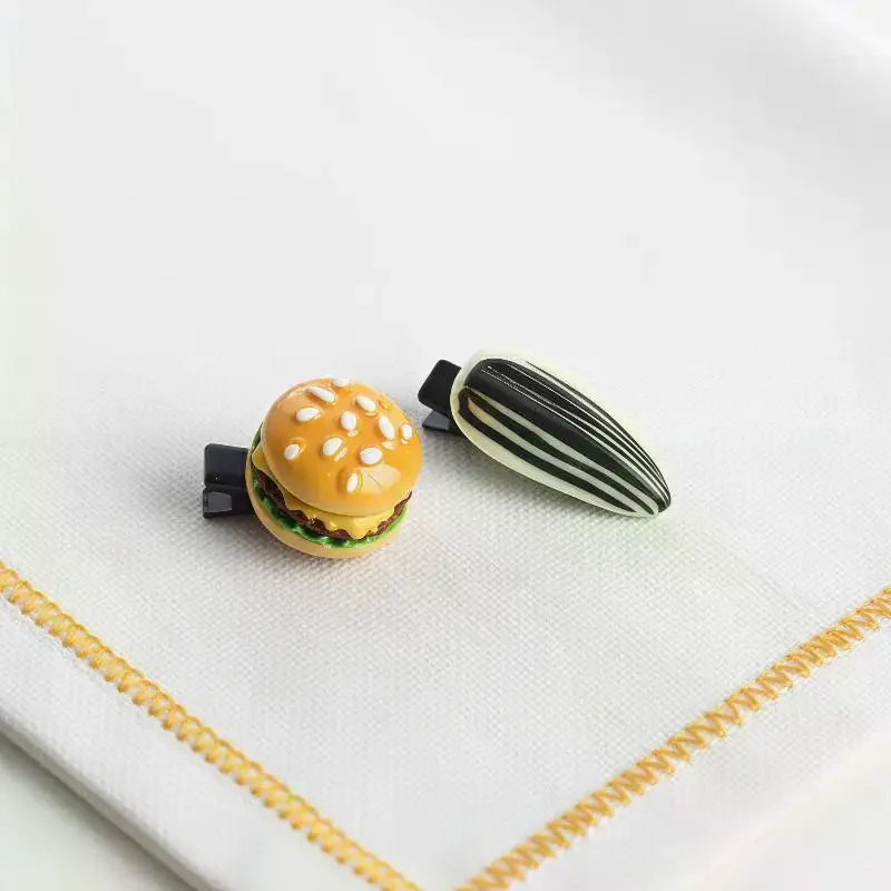 10Pcs Funny Novelty Hair Pin For Baby Girl Hair Accessories Simulation Food Sunflower Seeds Egg Pinches For Hair Girl Hair Hooks