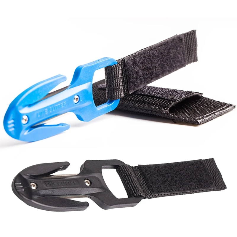 Diving Cutter Diving Hand Line Cutter Diving Cutting Knife with Extra Blade for Scuba Diving Hiking Extreme Sports,Black
