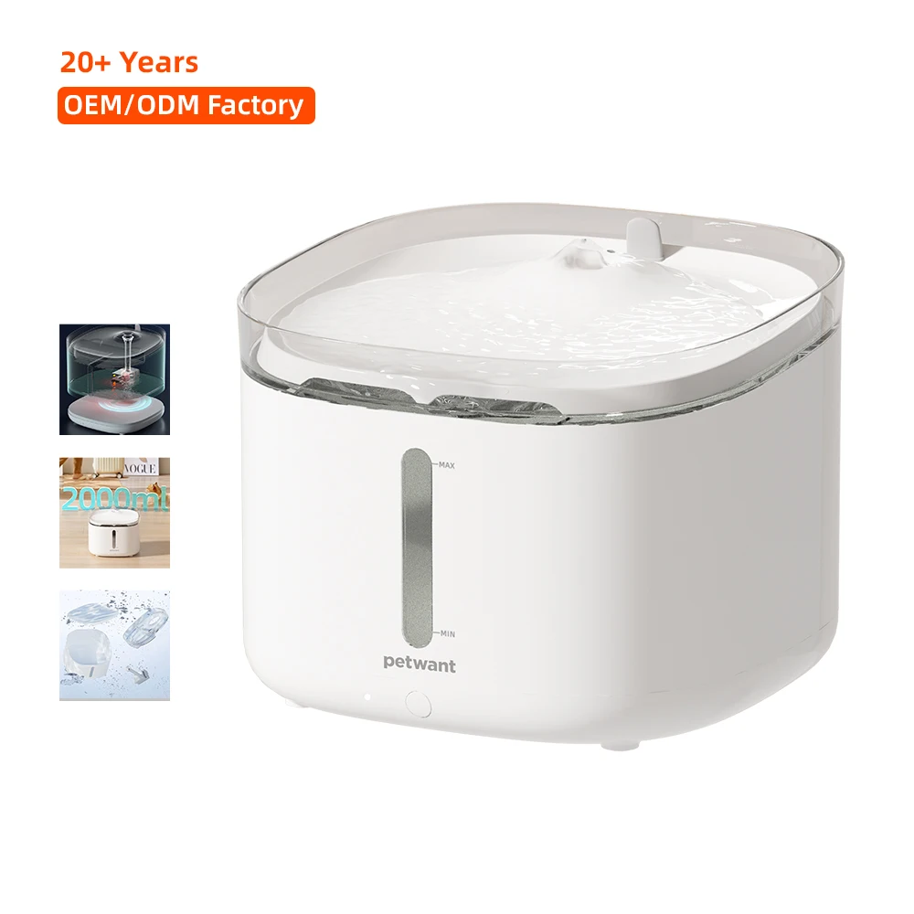 

Petwant Wholesale Wireless Battery Operated 2L Indoor Automatic Pet Cat Water Fountains