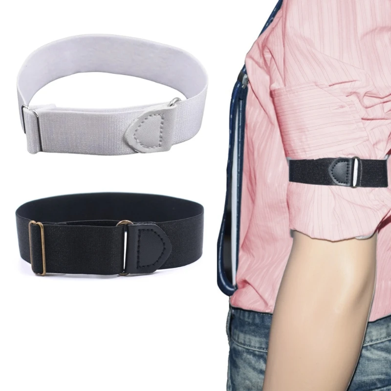 

Business Shirt Sleeve Band Fixing Belt Elastic Shirt Arm Garter Women Men Shirt Armband Nonslip Securing Position Arm Cuff Band