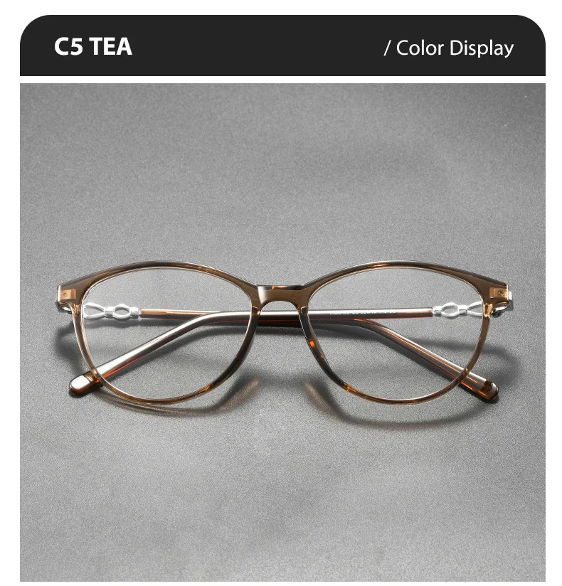 Neue Modische Markendesign Retro Katzenaugen-Rahmen Kurzsichtigkeits-Brille mit Sehstärke Photochromatisch Anti-Blaulicht Damen Astigmatismus-Brillen – Detail 18