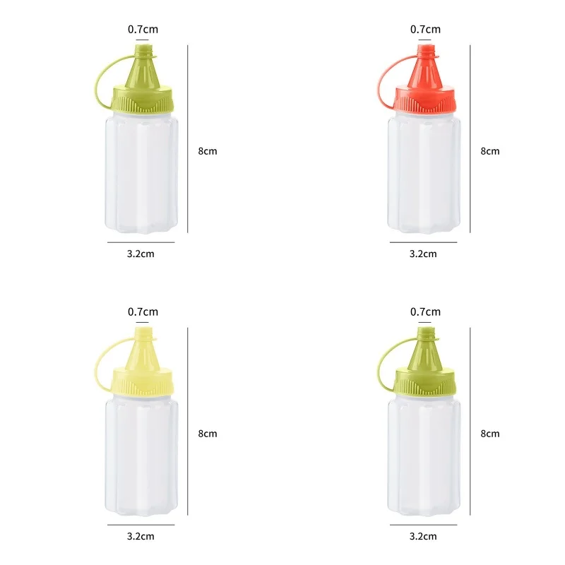 Mini Condiment Squeeze Bottle Sauce Containers Ketchup Bottles Portable Honey/Oil Dressing Bottles Dipping Container for Lunch