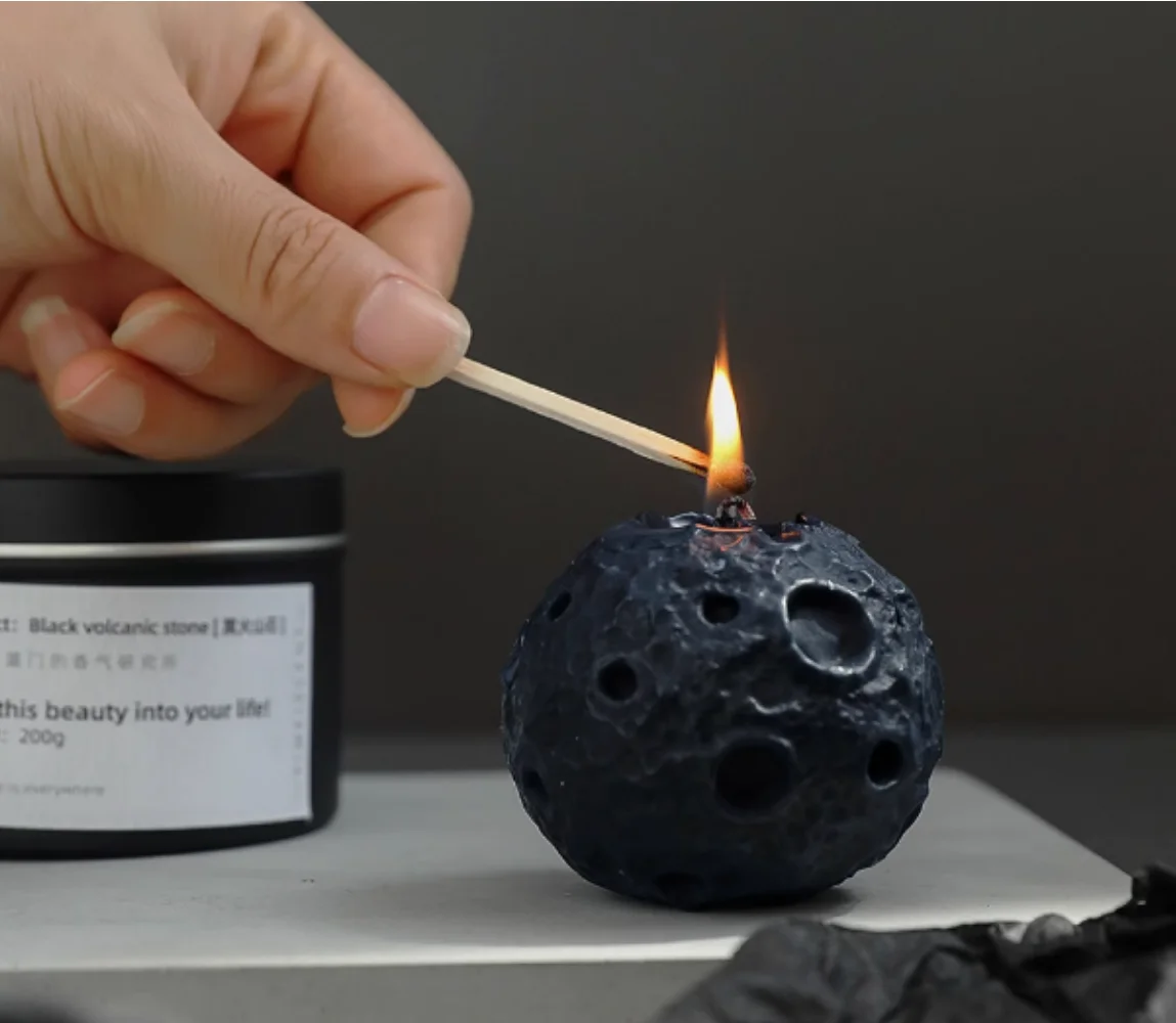 Candle, Black Moon Aromatherapy Candle, Handheld Gift, Small and High End Decorative Candle