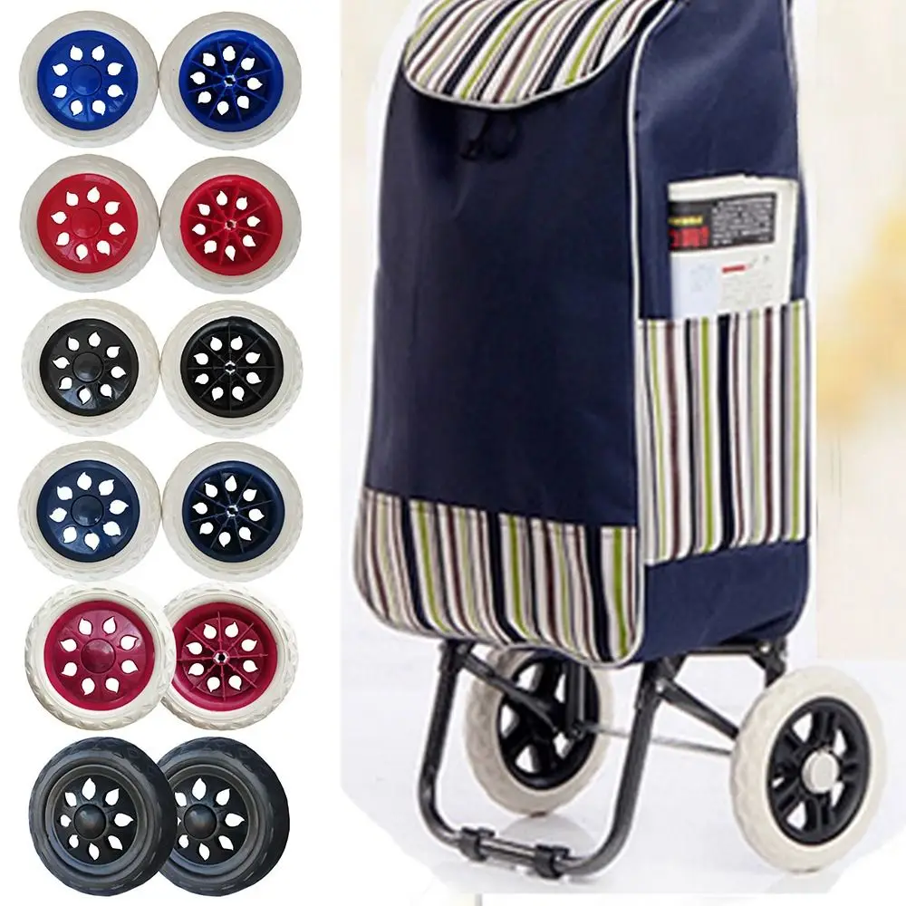 2Pcs EVA Shoppin Cart Wheels Flexible Replacement Tire Wheel 6.3Inch Anti Slip Travelling Trolley Caster Luggage Accessories