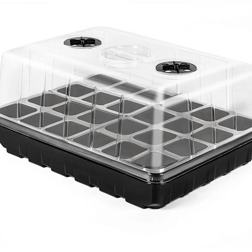 Seedling Propagation Box With Adjustable LED Grow Light Humidity Dome Plastic Gardening Container Plant Germination