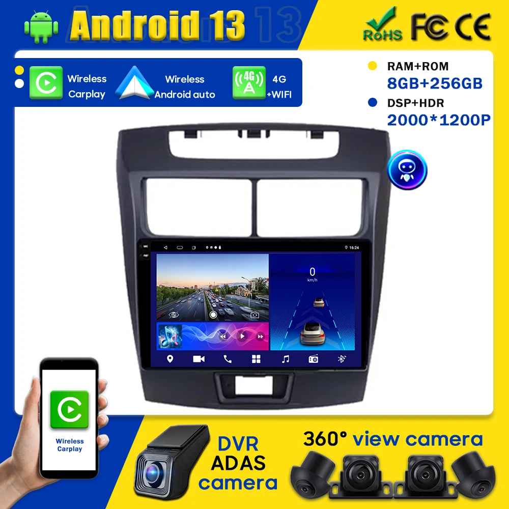 

Radio Carplay BT For Toyota Avanza 2010-2016 Car Player Android Auto 4G Head Unit 4G Multimedia Navigation GPS No 2din DVD Video