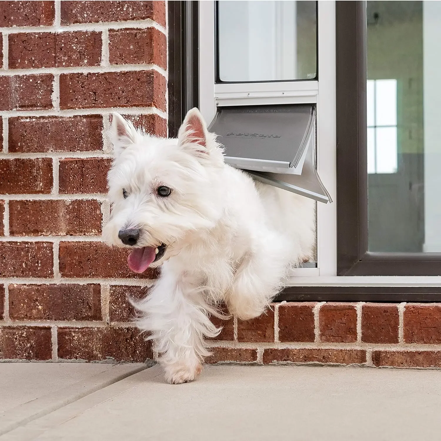 Extreme Weather Sliding Glass Pet Door - Easy to Install, Perfect for Rental Homes and Apartments - Adjustable Height