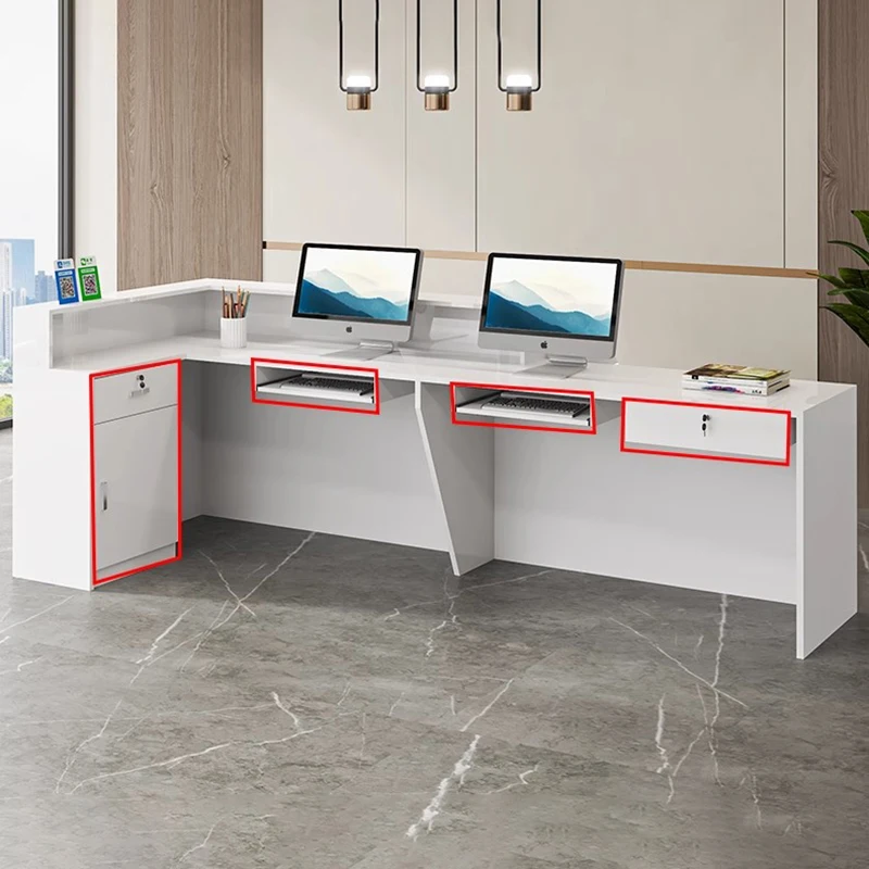 

Профессиональный салон красоты, современный кассир, деловая стойка регистрации, простая роскошная офисная мебель Mostrador