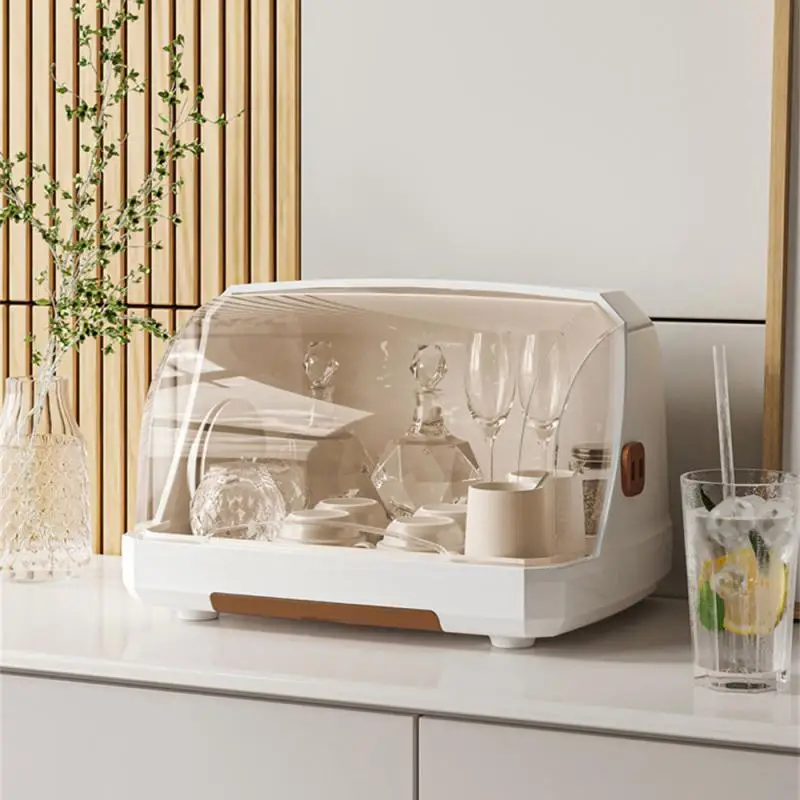 

Настольная стойка, пылезащитная и необрастающая кухонная сливная стеклянная настольная стойка для хранения, кухонная полка для хранения, коричневая полка для посуды