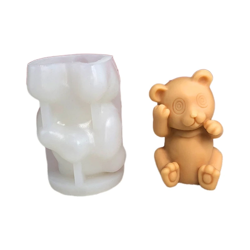 Lovely Panda Resin Mold Decorative Home Office Weeding Decor Craf