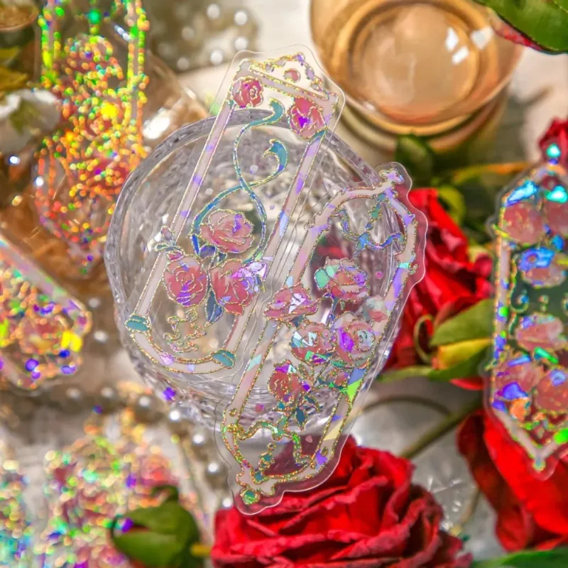 Mr. Paper 10pcs/pack Retro Flower Special-shaped Frame Bookmark Relief Gilding Student Reading Book Marks Teacher