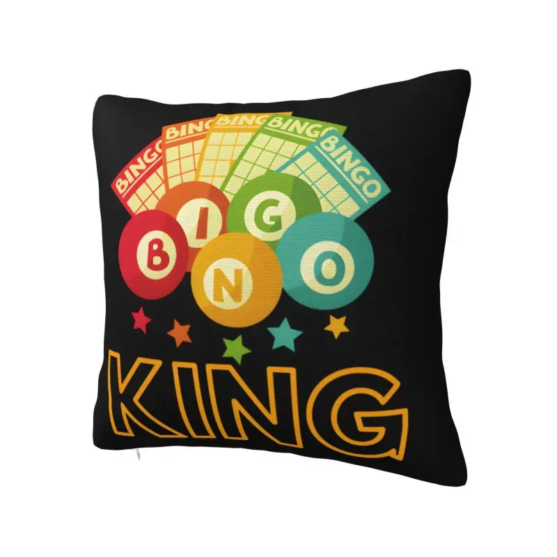 Bingo King Throw Pillow Case Bedroom Decoration Nordic Cushions Cover For Sofa Car Seat Square Polyester Pillowcase