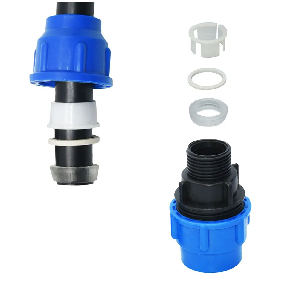 20/25/32/40/50/63mm PE Tube Refering Quick Connector Water Splitter Tee Elbow Straight Coupler Plastic Transition Fitting