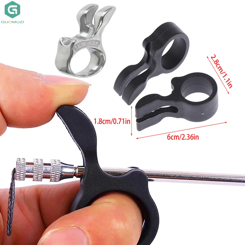 1/2Pcs Outdoor Shooting Fish Dart Ring Fishing Resin Assisted Finger Dart Assisted Puller Multi Functional Launcher Fishs Tools