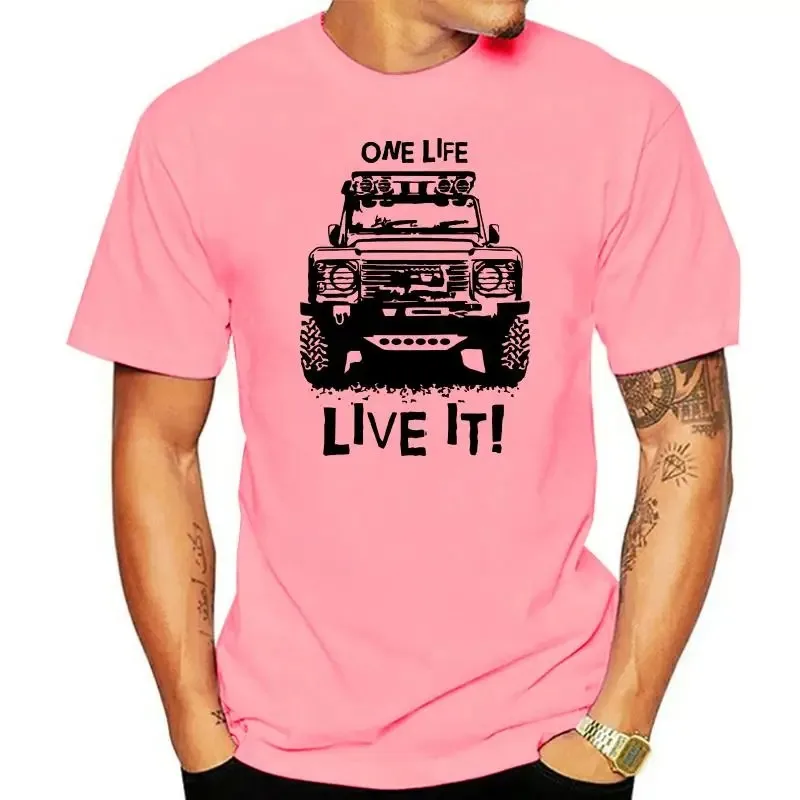 2023 Hot Sale British Classic car fans Defender 90 110 One Life Live It Off Road Mens T Shirt Tee shirt