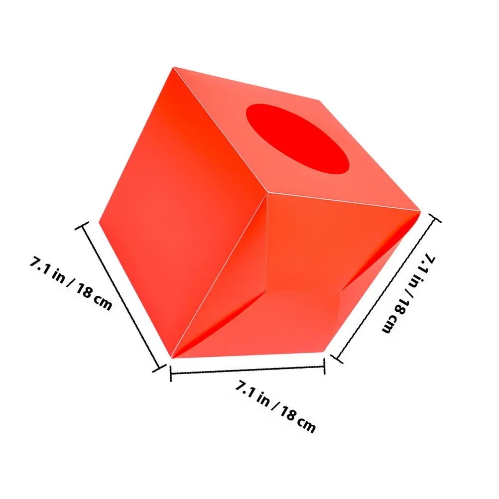 2Pcs Lottery Box Plastic Raffle Ball Storage Multi-Function Cubic Ballot Box Meeting Party Raffle Ticket Case Donation Case