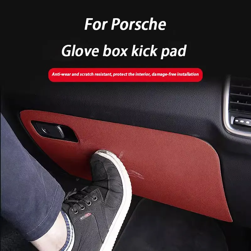

For Porsche Cayenne 9YA 92A Macan 95B Panamera 971 Car Interior Co-Pilot Storage Panel Protection Anti Kick Pad Decal Sticker