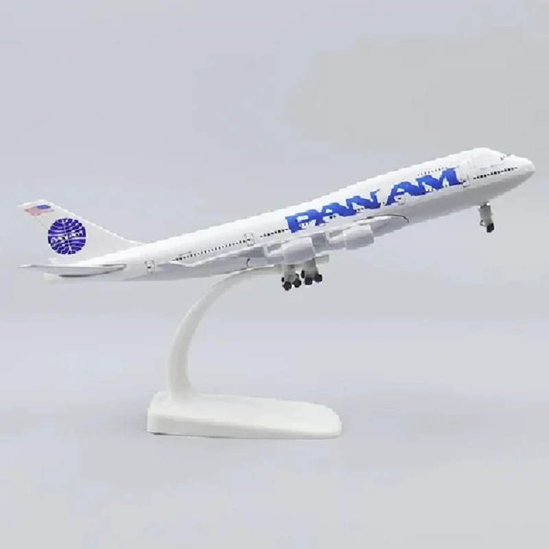 1:400 20CM Die-Cast Aircraft Model American PanAm Boeing 747 Model Airplanes for Collections and Gifts