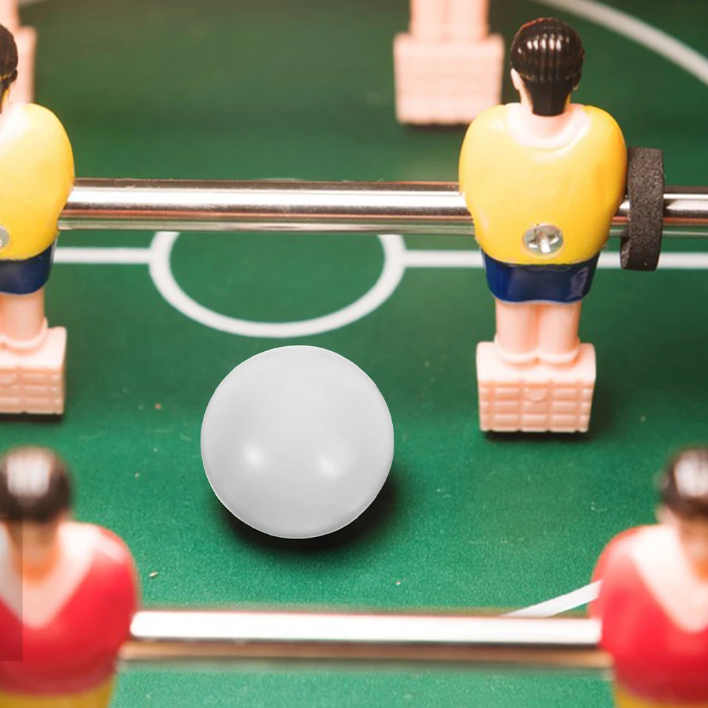 

15 Pcs Mini Table Football Balls White Glossy Smooth Portable Foosball Accessories Desktop Game Replacement Team Sports