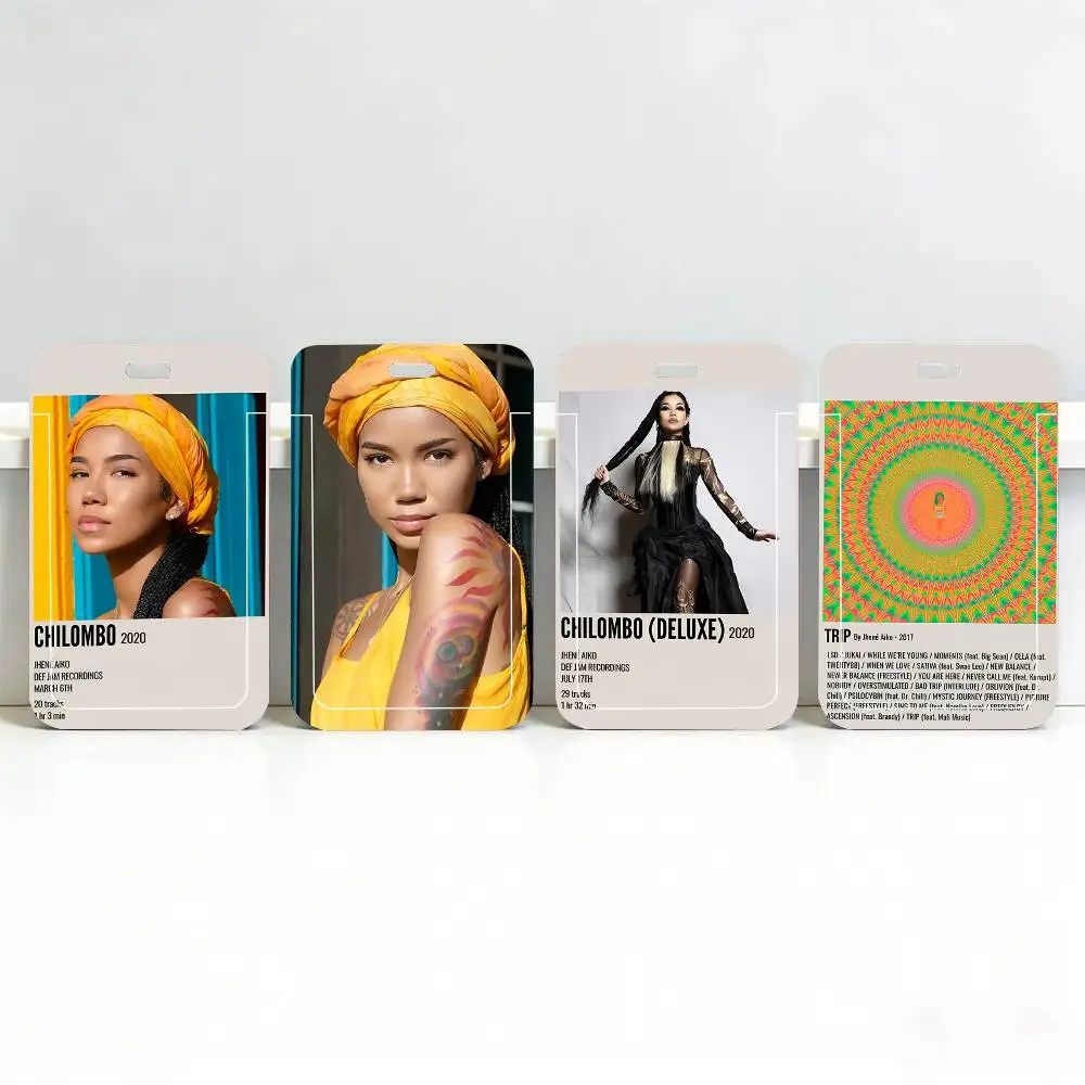 1pc Jhene Aiko Chilombo Trip Souled Out Music Star Album ID Card Sleeve School Card Access ID Card Protective Sleeve Easy Push
