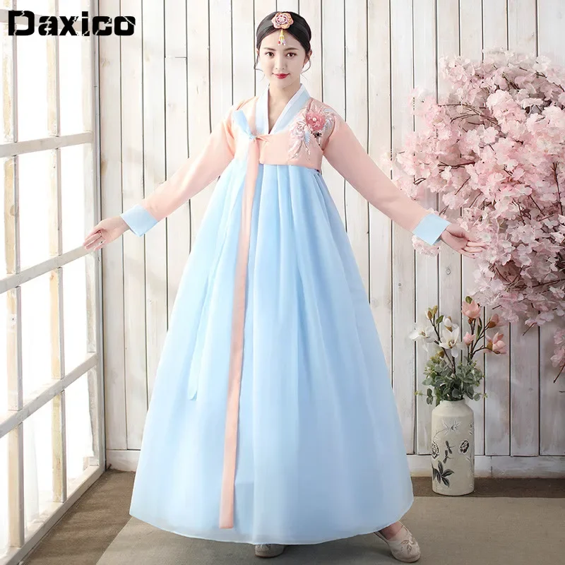 Korean Hanbok Dress Ancient Traditional Stage Dance Costume Women  Asian Clothes Lady Palace Korea Wedding Oriantal Dance Cloth