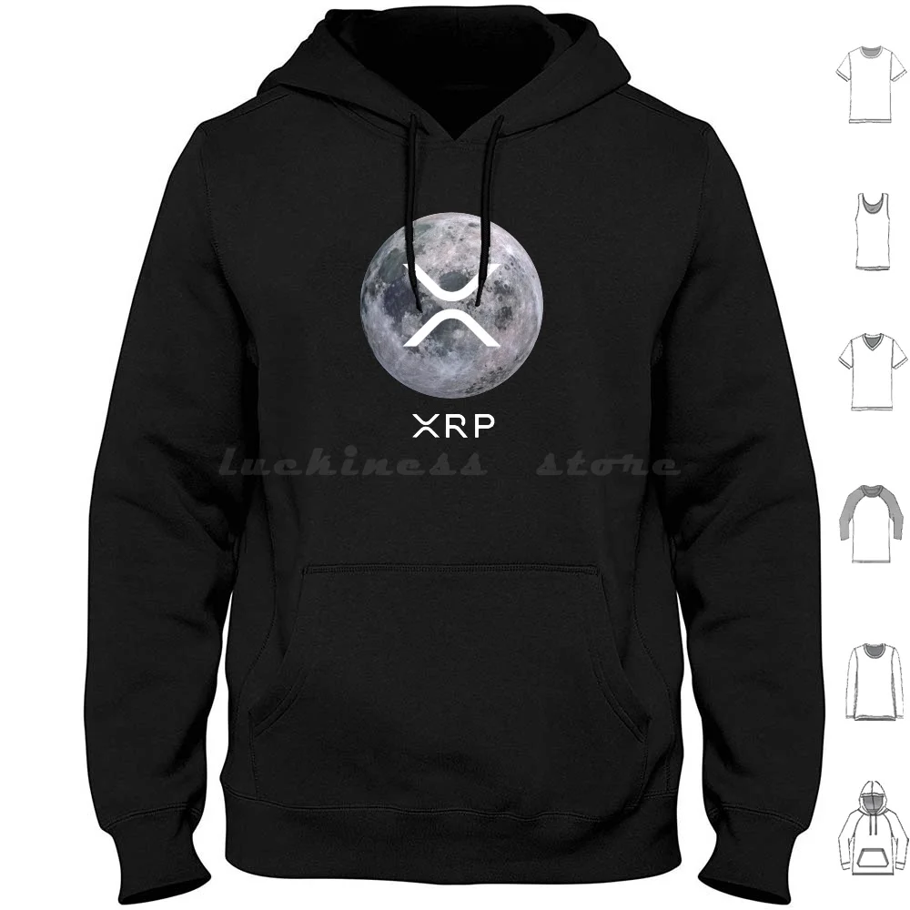 Xrp Moon Hoodies Long Sleeve Xrp Ripple Moon