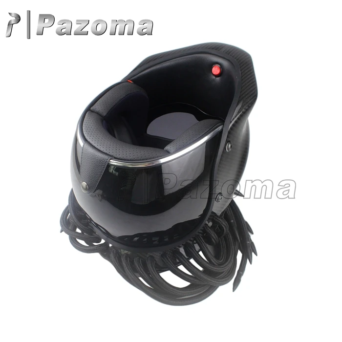 Safety Certification High Quality Black Predator Carbon Fiber Motorcycle Helmet Full Face Iron Man Helmet