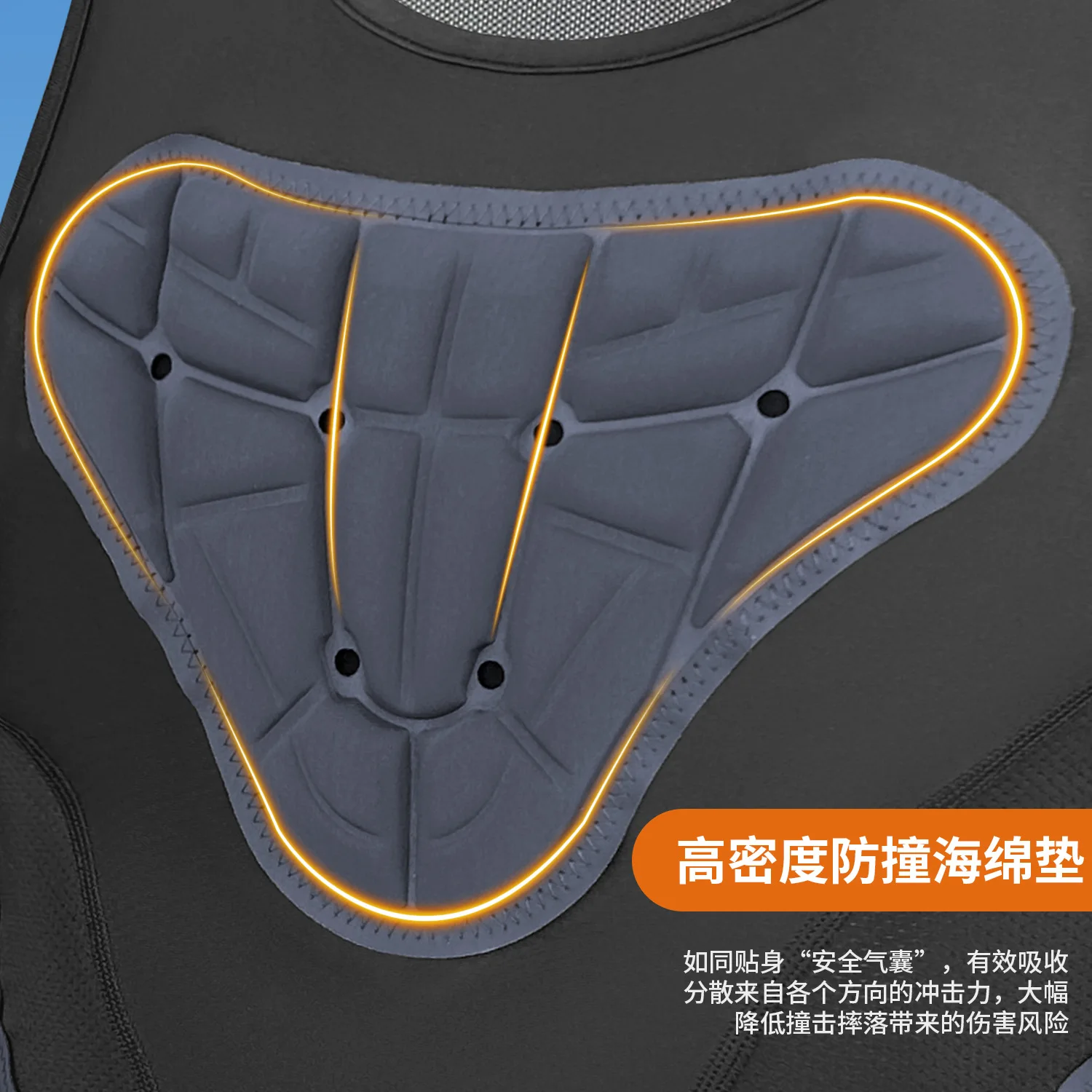 Breathable Sleeveless Protective Vest for Basketball Soccer Rugby, Padded Soft Chest Guard Impact Sports Safety Gear for Adults