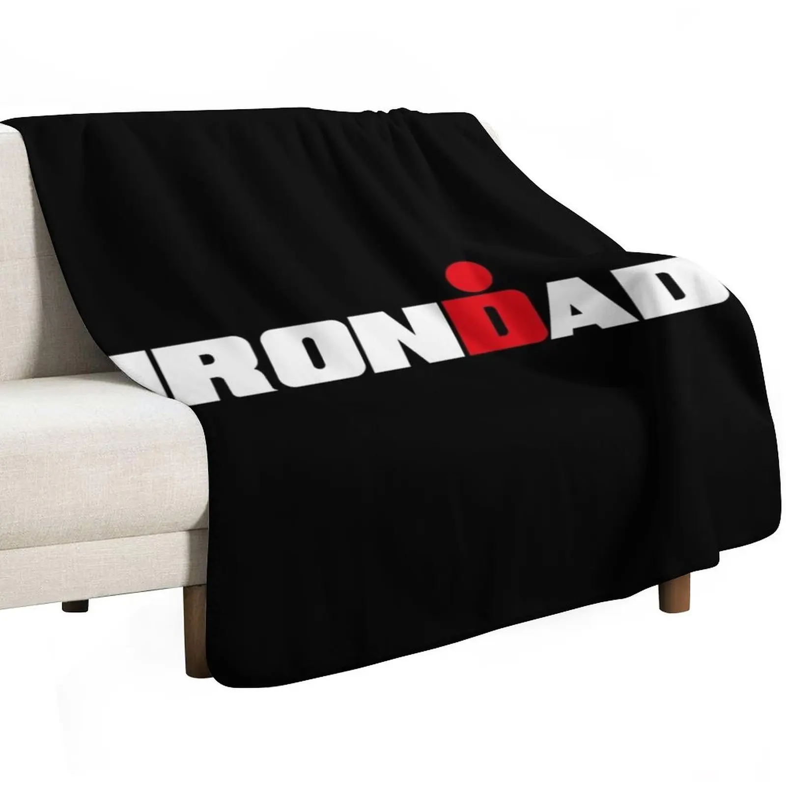 IronDad, Triathlon Dad, Triathlete Daddy Throw Blanket Vintage Beach Plaid on the sofa Winter beds Sofa Blankets