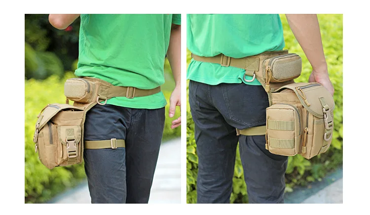 

Мужская водонепроницаемая тактическая сумка на бедрах, 600D Оксфорд + покрытие из ТПУ, многофункциональная сумка для езды на велосипеде, мотоцикла, походов на открытом воздухе