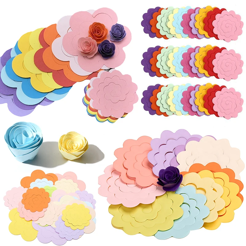 20/40 قطعة شرائط الورق الوردي اللف الملونة اليدوية اوريغامي DIY بها بنفسك الفن ورق الحرف الزهور تزيين الهدايا اللون اوريغامي ZYF #1