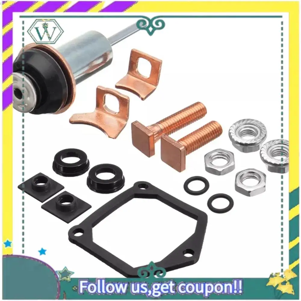 

Upgraded Universal Motor Starter Solenoid Repair Rebuild Kit Plunger Contacts Set For Toyota Subaru Honda