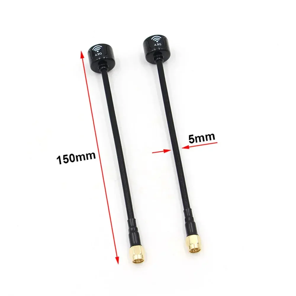 4,9G Lollipop 3 RHCP 150mm antena 2.5Dbi SMA/RP-SMA antena transmisora FPV de alta ganancia para piezas de modelo de Dron RC FPV