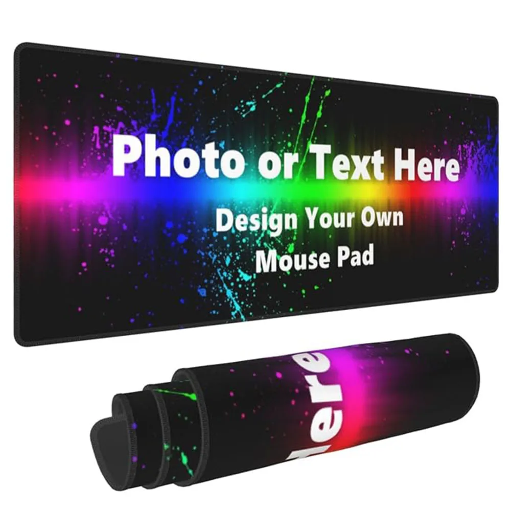 Customizable HD Print Mouse Pad with High-Definition Font and Pattern Design,Rubber Extended Mouse Pad for Gaming or Office Use