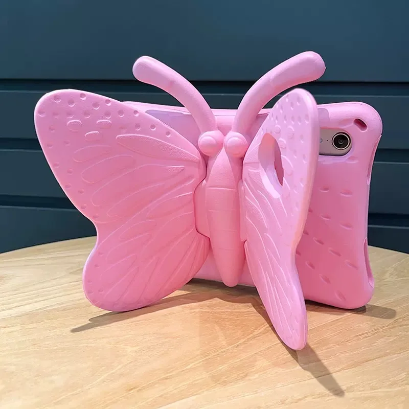 Butterfly bracket is suitable for iPad tablet protective case, silicone anti-fall all-inclusive soft shell
