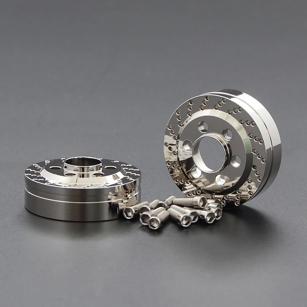 2PCS Brass Brake Disc Weights for 1.9 2.2 inch Vanquish Beadlock Wheels Axial SCX10 Capra Wraith TRX4 TRX6 Counterweight