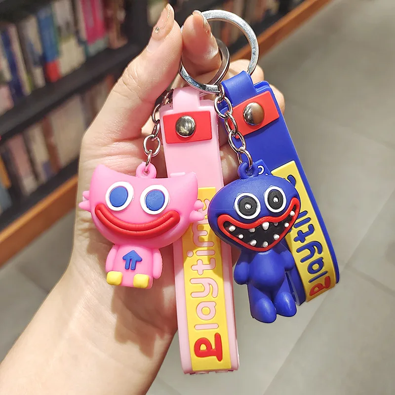 

Cute Game Poppy Playtimes Series Cartoon Image PVC Material Keychain Funny Model Silicone Keychain Men and Women Gift